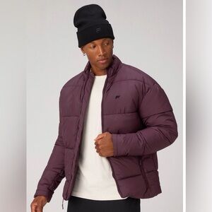 Men's NWT Fabletics Puffer Jacket (XL) in Oxblood